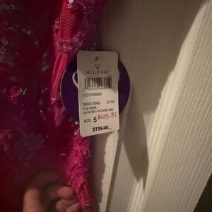 Windsor Fuchsia Sequin Formal Dress
